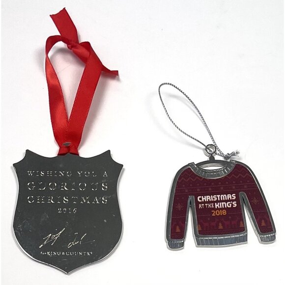Lot 2 The King's University Southlake, Texas CHRISTMAS ORNAMENTS 2016 2018 EUC - Picture 1 of 2